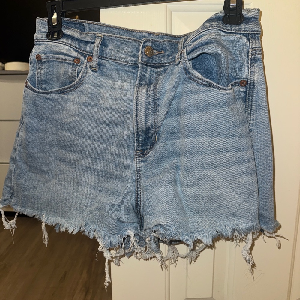 Distressed Denim Shorts